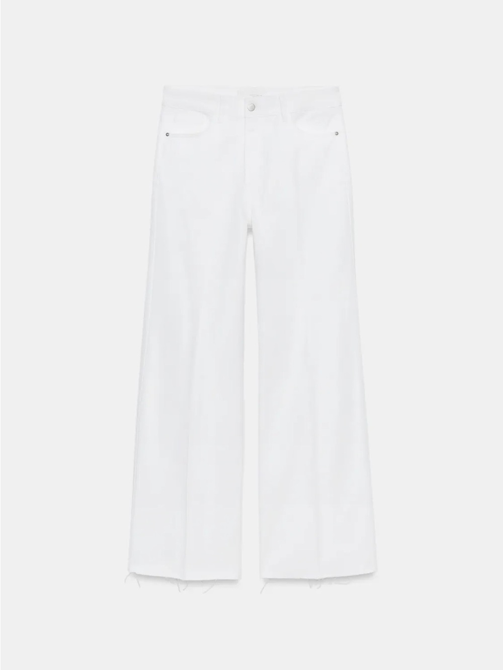 Zara White Wide-Leg Jeans